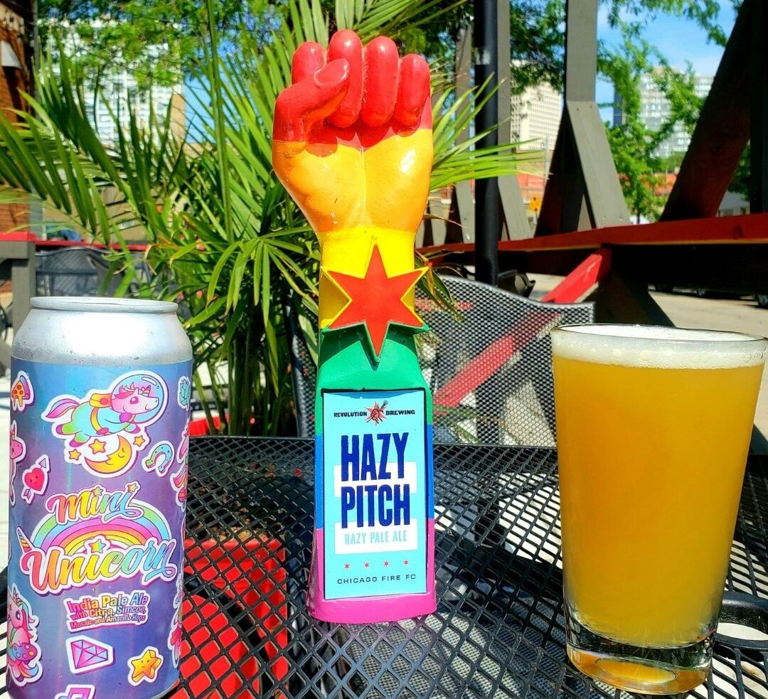 Hazy Pitch Pride local Chicago craft beer on tap at Burke's Public House in Edgewater Chicago